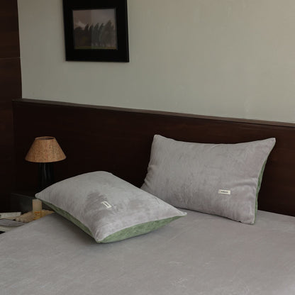 Ownkoti Solid Color Warm Fluffy Coverlet - Grey - 2PCS Pillowcases - 19" x 29" - image 22