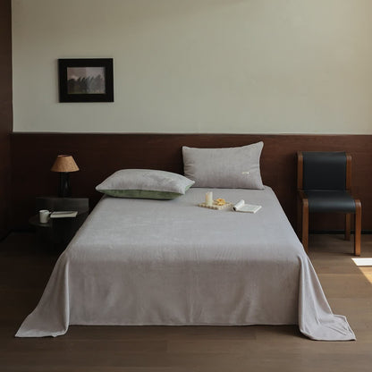 Ownkoti Solid Color Warm Fluffy Coverlet - Grey - Coverlet with 2PCS Pillowcases - King - image 20