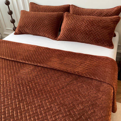 Ownkoti Solid Color Grid Quilted Coverlet - image 18
