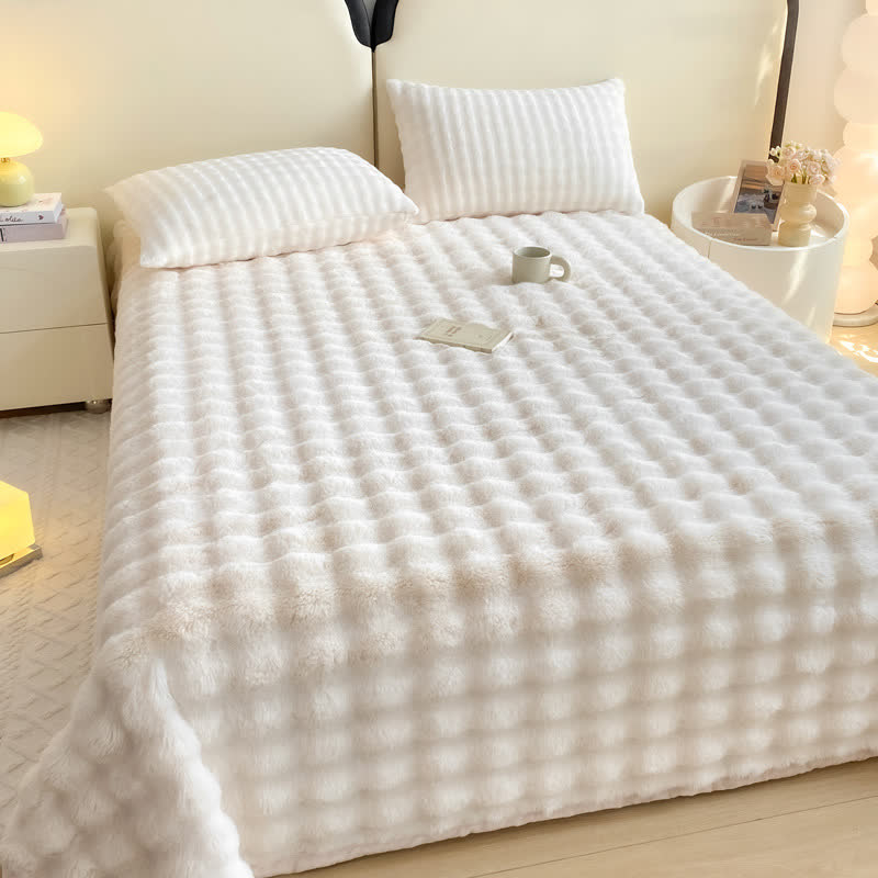 Ownkoti Textured Faux Rabbit Fur Coverlet - image 2