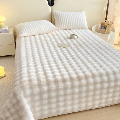 Ownkoti Textured Faux Rabbit Fur Coverlet - image 2