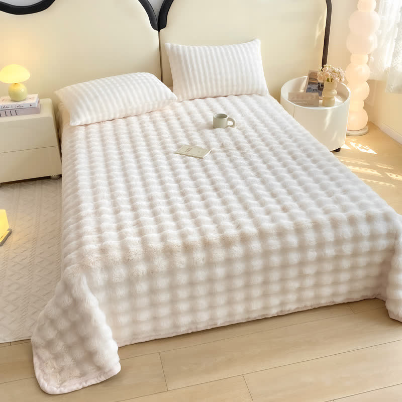 Ownkoti Textured Faux Rabbit Fur Coverlet - image 3