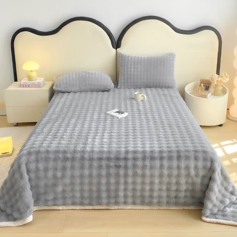 Ownkoti Textured Faux Rabbit Fur Coverlet - image 13