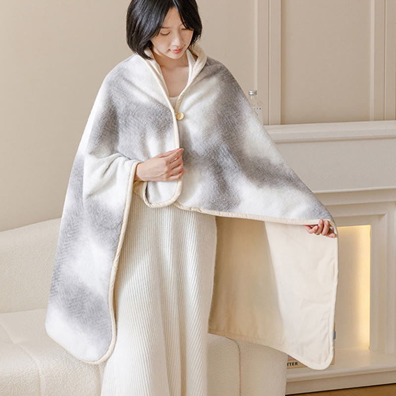 Cozy Hooded Wearable Shawl Blanket - Grey - 33" x 55" - image 17