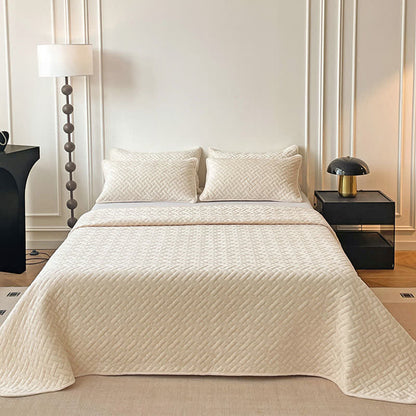 Ownkoti Solid Color Grid Quilted Coverlet - image 2