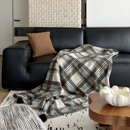 Christmas Plaid Double-Sided Blanket - Coffee - 59" x 79" - image 14