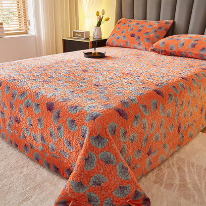 Ownkoti Rustic Ginkgo Quilted Plush Coverlet - image 1