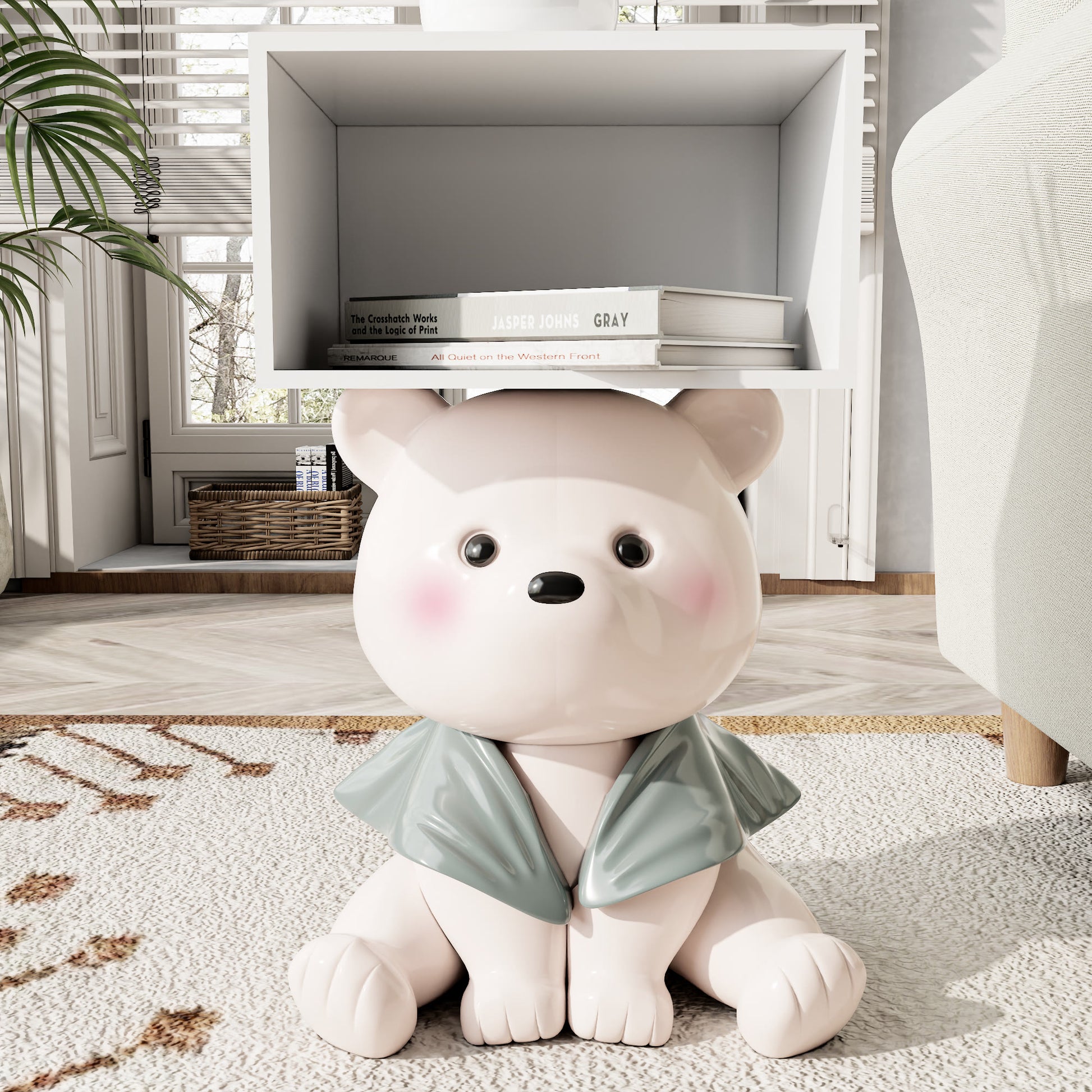 Charming Bear Side Table With Box Storage - image 2