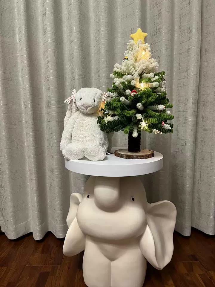 Ownkoti Elephant Base Side Table With Tray - image 14