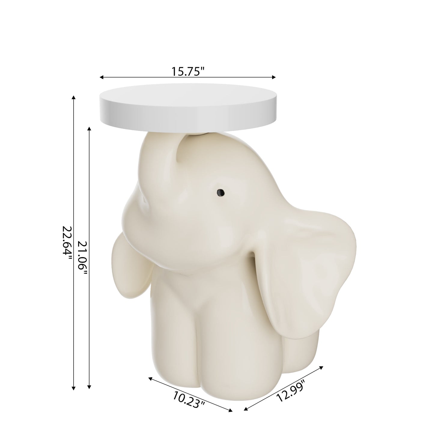 Ownkoti Elephant Base Side Table With Tray - image 10