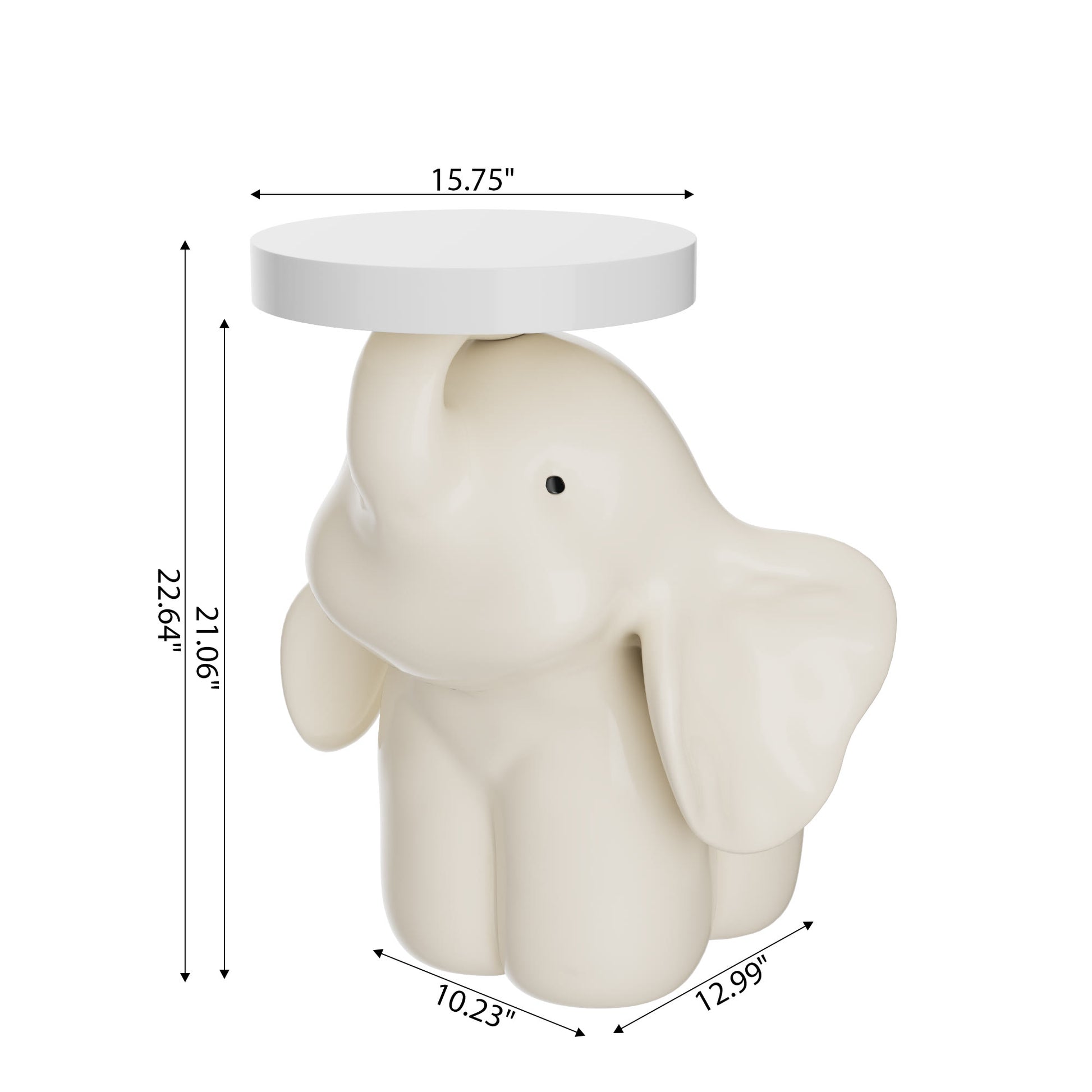 Ownkoti Elephant Base Side Table With Tray - image 10