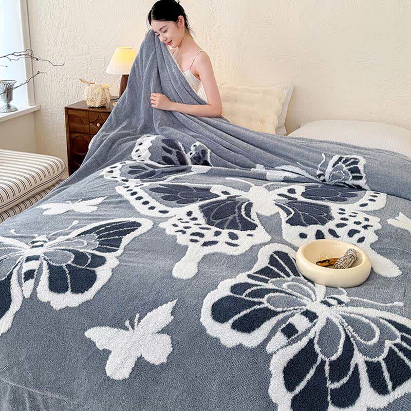 Ownkoti Nature-Inspired Butterfly Embossed Plush Blanket - image 6