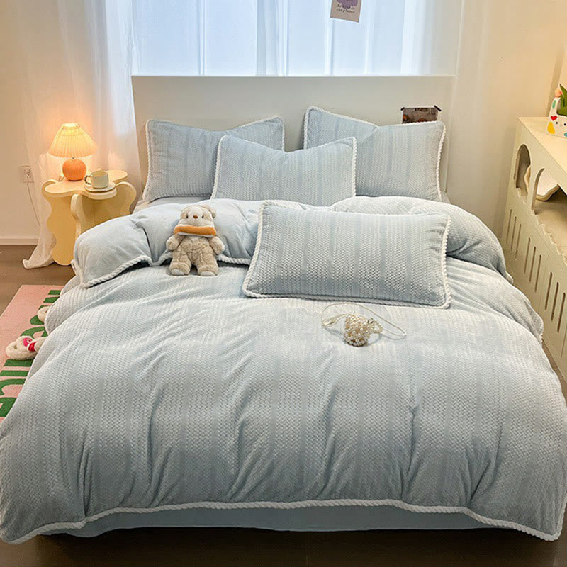 Luxury Fleece Winter Bedding Set (4PCS) - Blue - Bedding Set(4PCS) - King - image 16