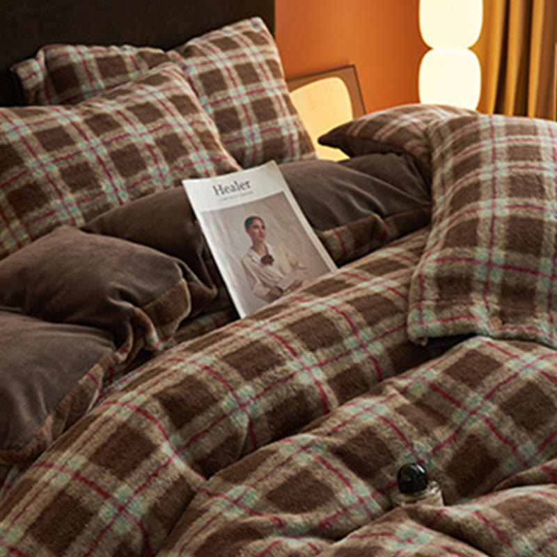 Ownkoti Classic Plaid Cozy Thick Bedding Set (4PCS)  - image 24