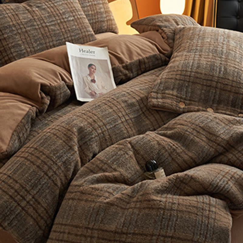 Ownkoti Classic Plaid Cozy Thick Bedding Set (4PCS)  - image 18