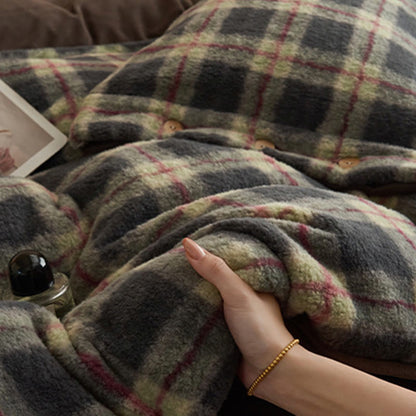 Ownkoti Classic Plaid Cozy Thick Bedding Set (4PCS)  - image 10