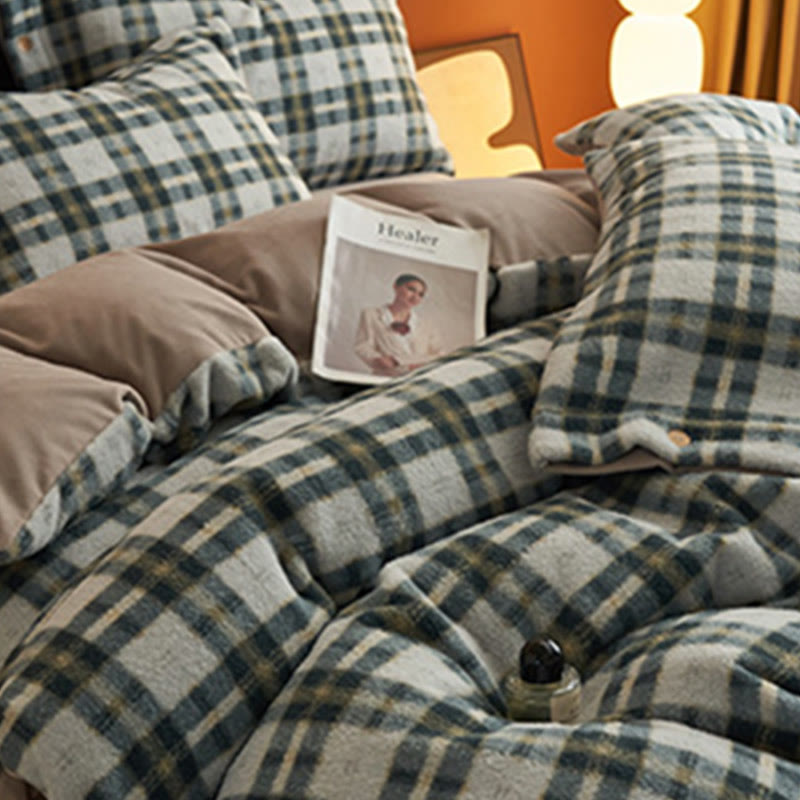 Ownkoti Classic Plaid Cozy Thick Bedding Set (4PCS)  - image 32