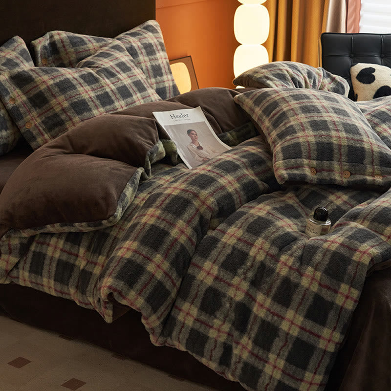 Classic Plaid Cozy Thick Bedding Set (4PCS)  - image 38
