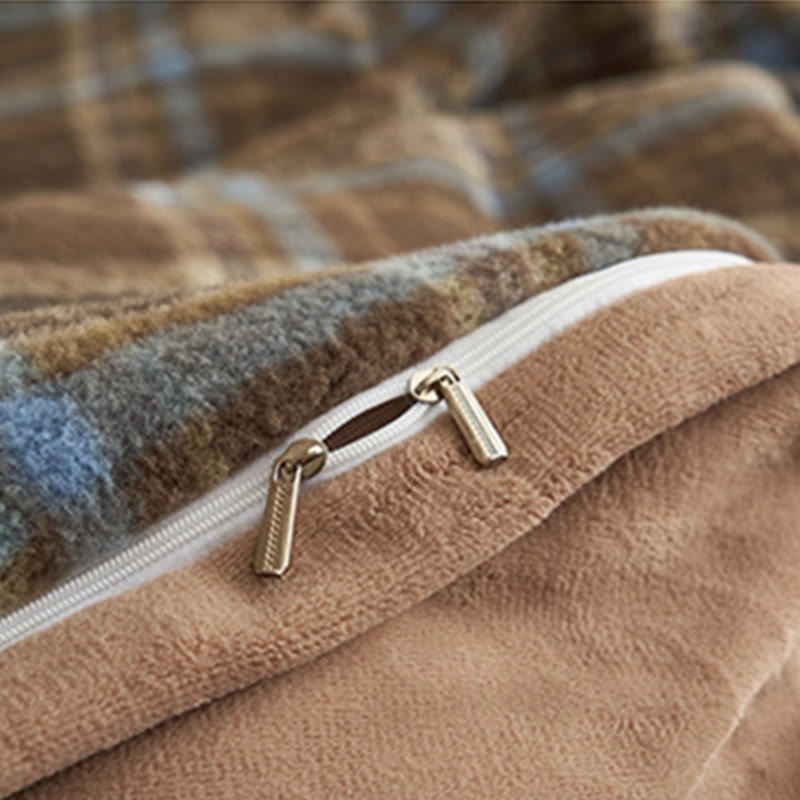 Ownkoti Classic Plaid Cozy Thick Bedding Set (4PCS)  - image 45