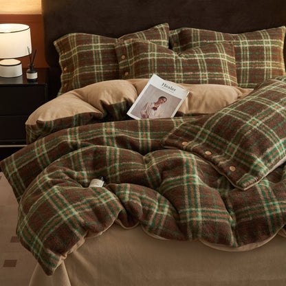 Ownkoti Classic Plaid Cozy Thick Bedding Set (4PCS)  - image 13
