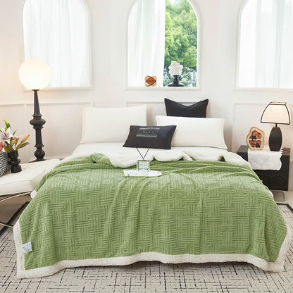 Ownkoti Plaid Jacquard Plush Throw Blanket - image 12