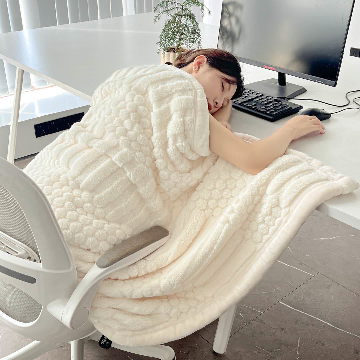 Ownkoti Geometric textured Plush Throw Blanket - image 3