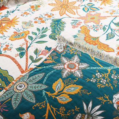 Ownkoti Botanical Floral Cotton Reversible Quilt - image 4