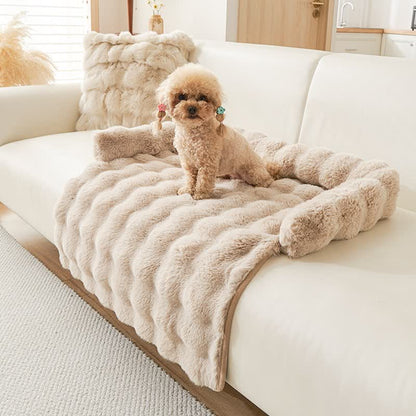 Ownkoti Solid Plush Pet Sofa Bed - Apricot - 29" x 29" - image 14