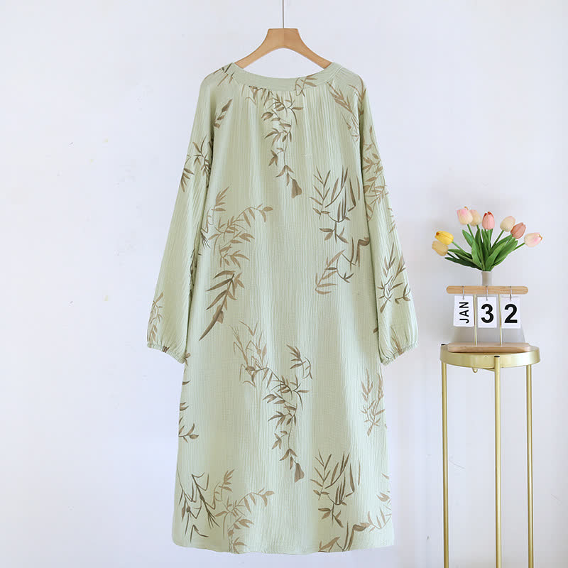 Ownkoti Bamboo Cotton Gauze Button Nightdress - image 1