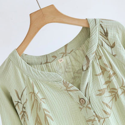 Ownkoti Bamboo Cotton Gauze Button Nightdress - image 2