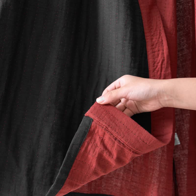 Ownkoti Minimalist Solid Cotton Gauze Kimono Robe - image 7