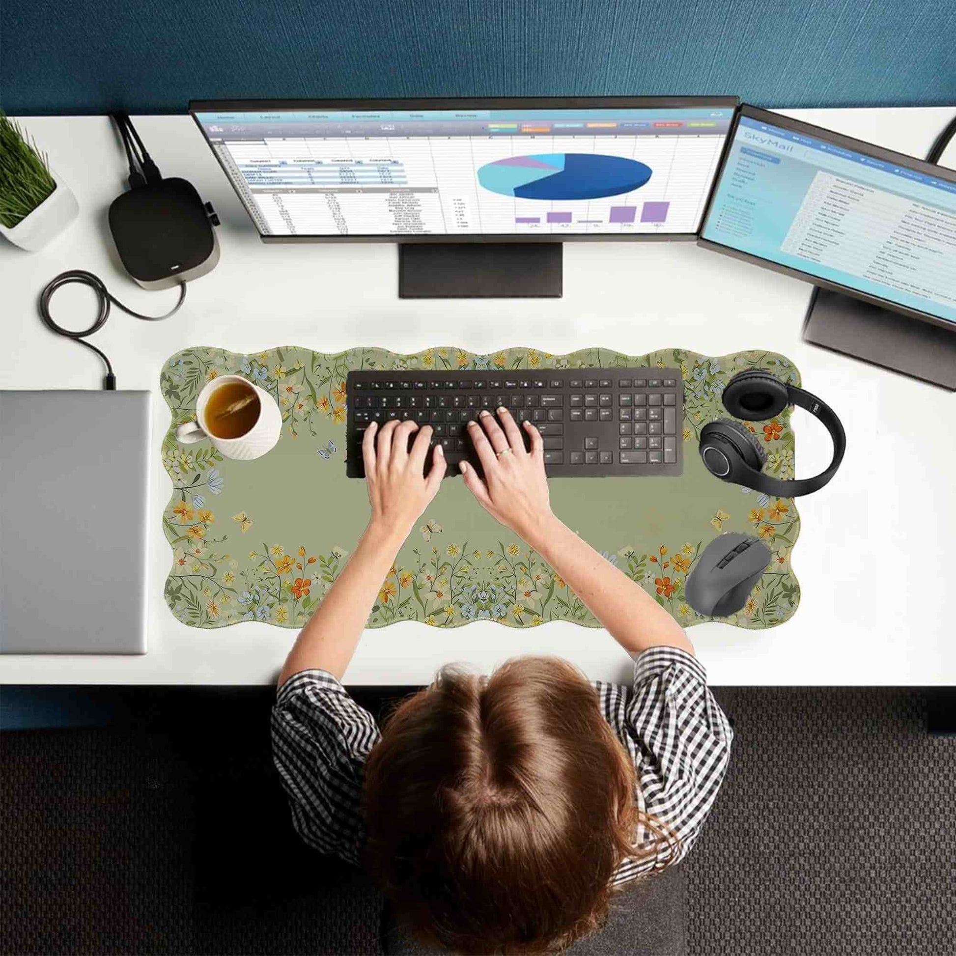 Floral Ergonomic Desk Mouse Pad Set  - image 7