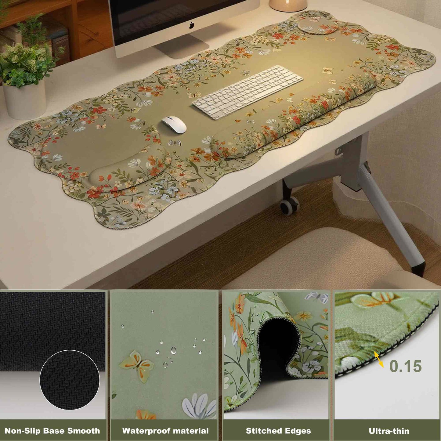 Floral Ergonomic Desk Mouse Pad Set  - image 9