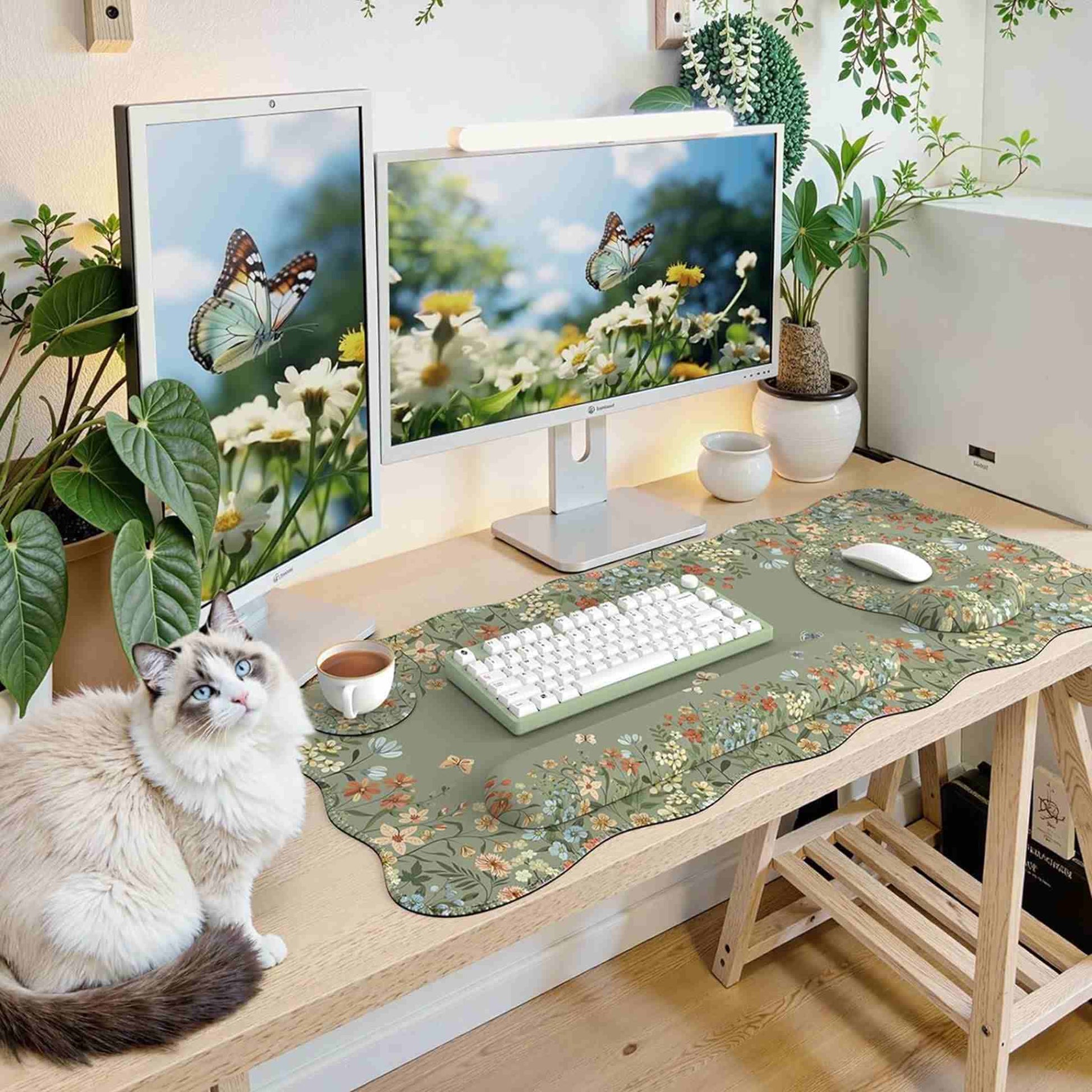 Floral Ergonomic Desk Mouse Pad Set  - image 0