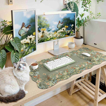 Floral Ergonomic Desk Mouse Pad Set  - image 0