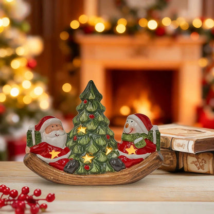 Ownkoti Lighted Christmas Tree Snowman Home Ornament - image 1