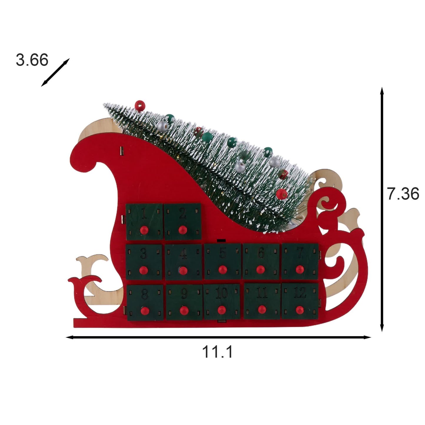 Ownkoti Christmas Countdown Advent Calendar Gift Box Decor - image 13