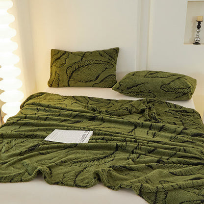 Ownkoti Banana Leaf Jacquard Throw Blanket - image 4
