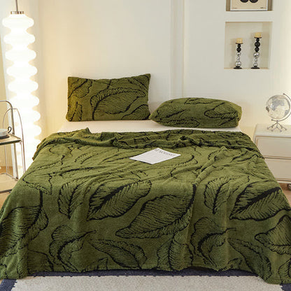 Ownkoti Banana Leaf Jacquard Throw Blanket - image 1