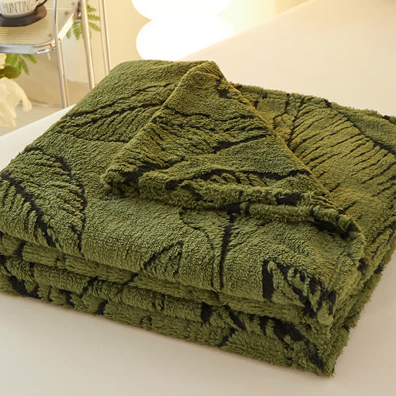 Ownkoti Banana Leaf Jacquard Throw Blanket - image 6