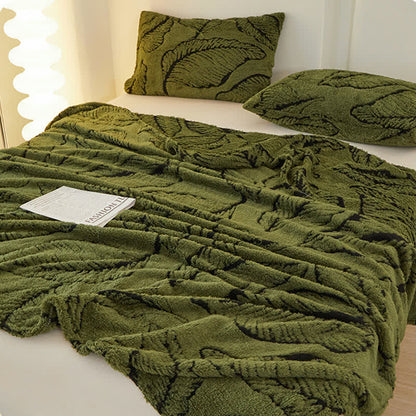 Ownkoti Banana Leaf Jacquard Throw Blanket - image 5