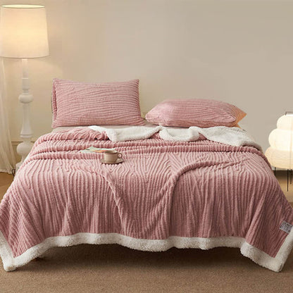 Ownkoti Tree Pattern Jacquard Sherpa Blanket - image 2