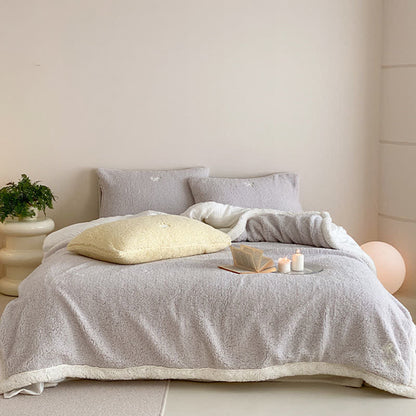 Ownkoti Bow Sherpa Reversible Throw Blanket - image 3