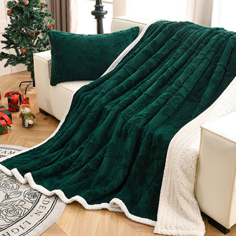 Ownkoti Leaf Textured Reversible Throw Blanket - image 8