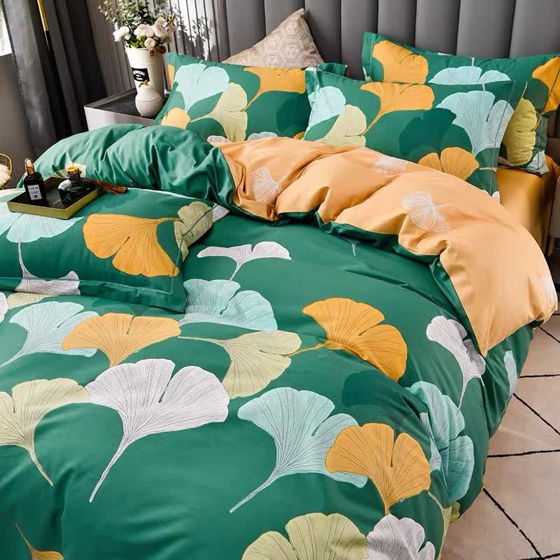 Ownkoti Ginkgo Leaf Reversible Cotton Bedding - image 2