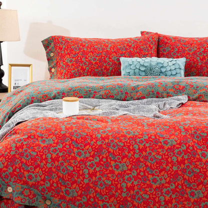 Ownkoti Floral Blossom Pure Cotton Gauze Bedding(4PCS) - image 2