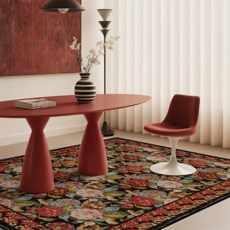 Ownkoti Dark Floral Indoor Outdoor Area Rug - image 7