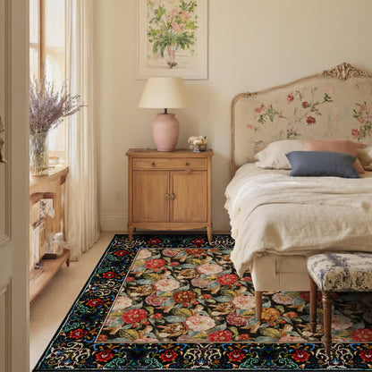 Ownkoti Dark Floral Indoor Outdoor Area Rug - image 1