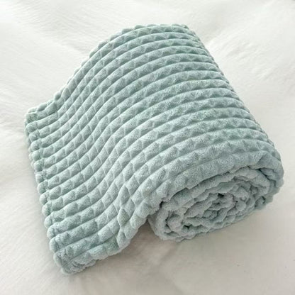 Plaid Thick Warm Throw Blanket - Blue - 79"W x 90"L - image 24