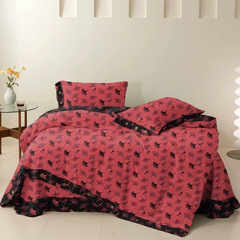 Ownkoti Timeless Ginkgo Cotton Gauze Bedding Set(4PCS) - image 5